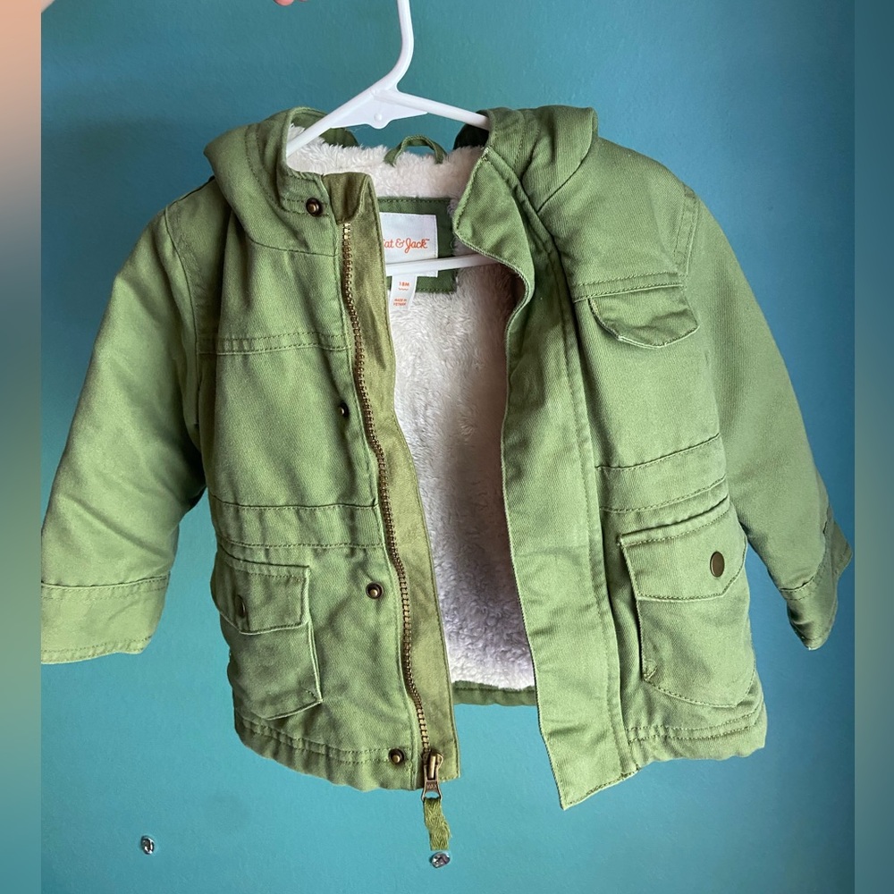 Green toddler coat